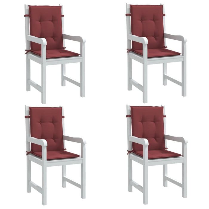 Perne scaun spătar mic 4 buc. melanj roșu vin 100x50x4cm textil WALTI