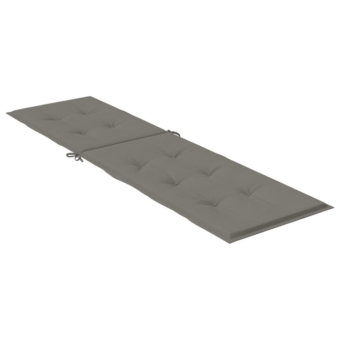 Pernă de șezlong, melanj gri închis, (75+105)x 50x3 cm textil - WALTI WALTI