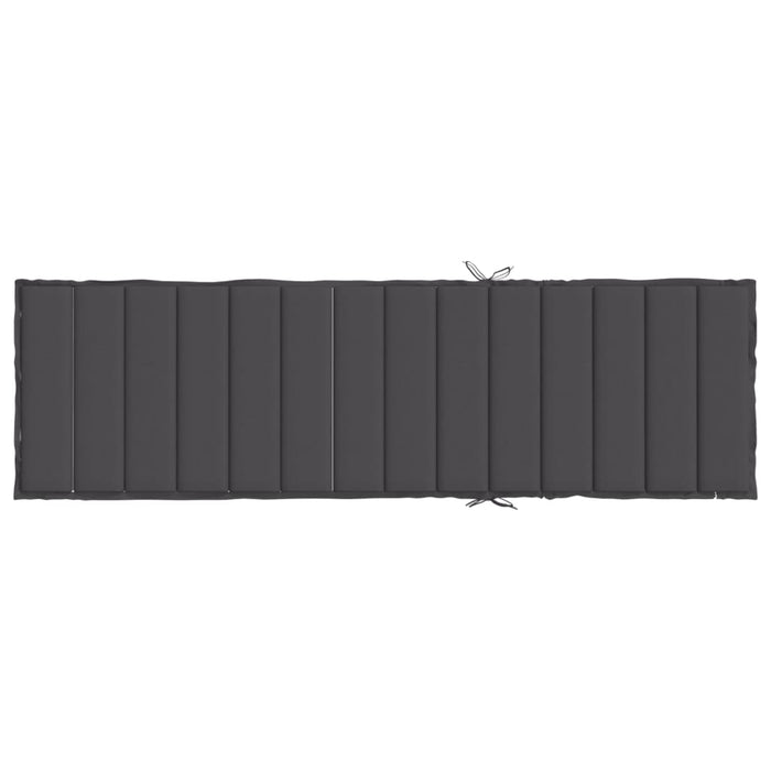 Pernă de șezlong, melanj antracit, 200x60x4 cm textil WALTI