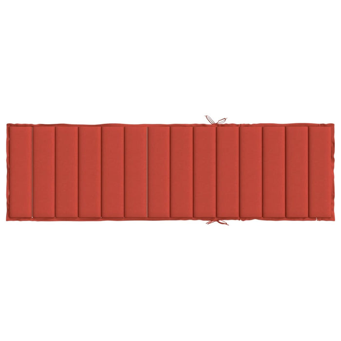 Pernă de șezlong, melanj roșu, 200x60x4 cm textil WALTI