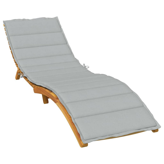 Pernă de șezlong, melanj gri deschis, 200x70x4 cm textil WALTI