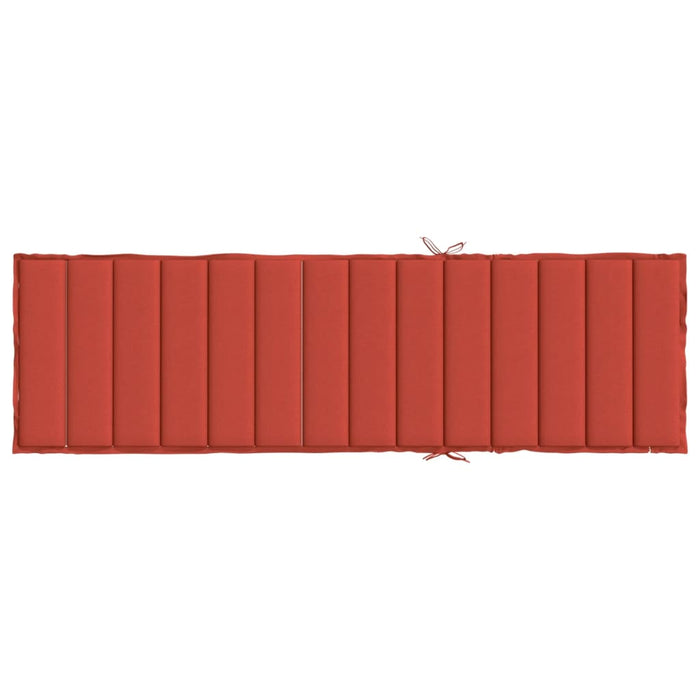 Pernă de șezlong, melanj roșu, 200x70x4 cm textil WALTI