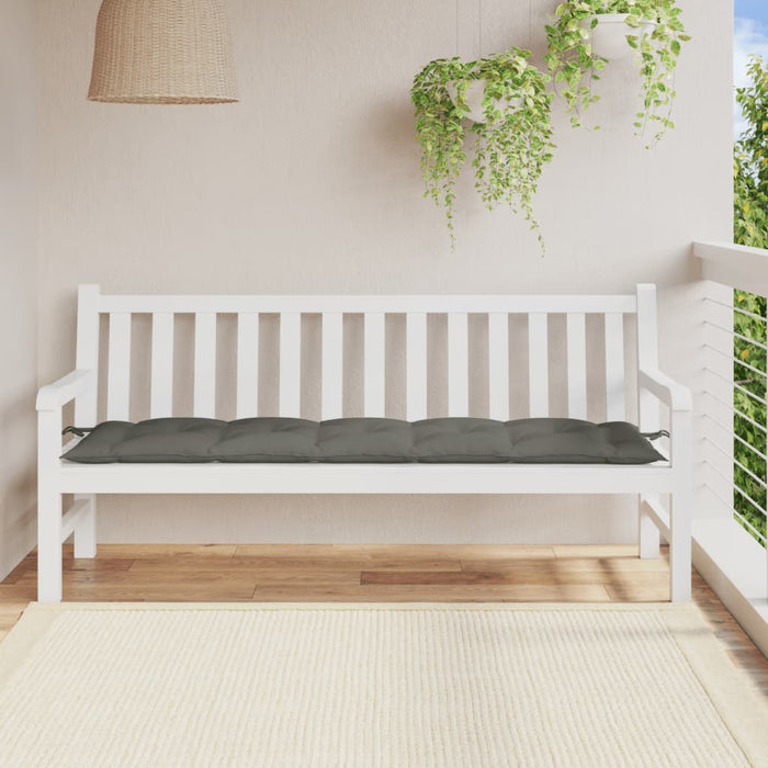 Pernă bancă de grădină, melanj gri închis, 180x50x7 cm, textil WALTI