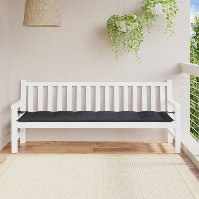 Pernă bancă de grădină, melanj antracit, 200x50x7 cm, textil WALTI
