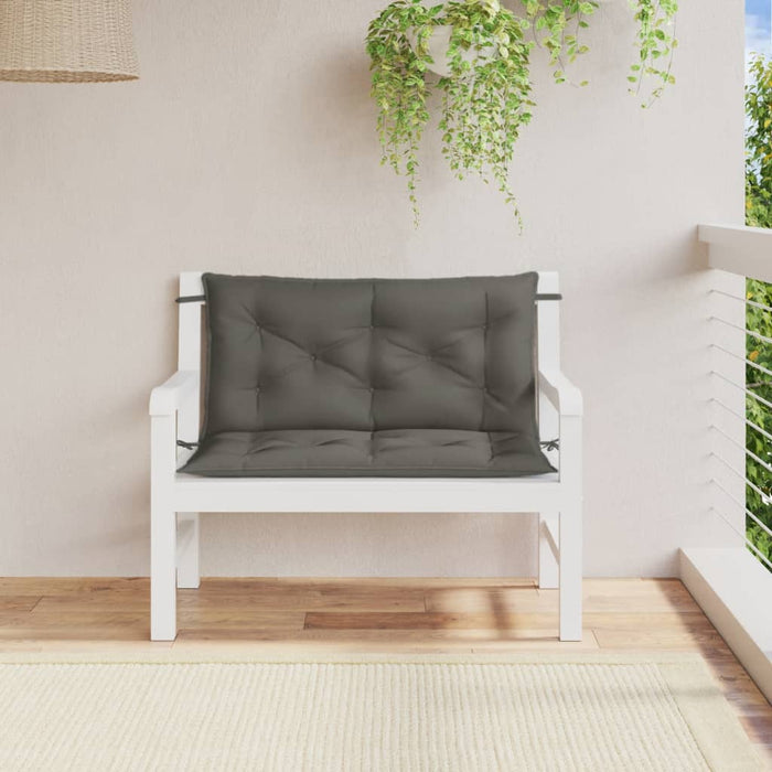 Pernă bancă de grădină 2buc melanj gri închis 100x50x7cm textil - WALTI WALTI