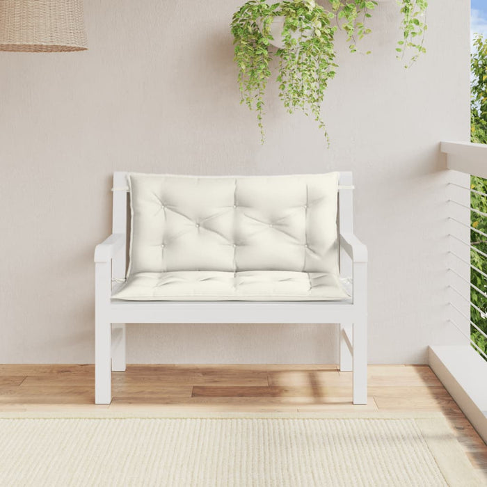 Pernă bancă de grădină, 2db, melanj crem, 100x50x7 cm, textil - WALTI WALTI