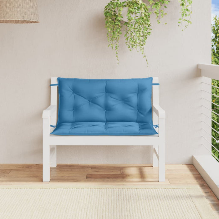 Pernă bancă de grădină 2 buc melanj albastru 100x50x7 cm textil - WALTI WALTI