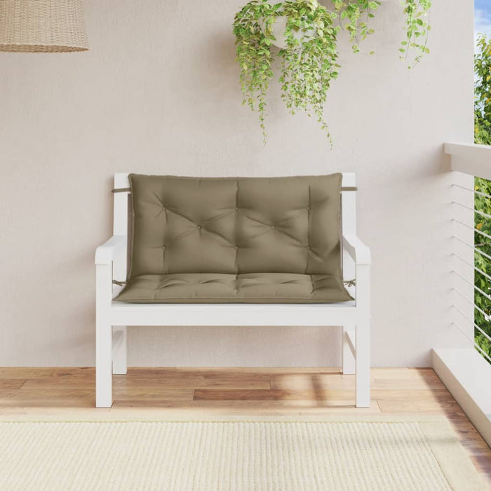 Pernă bancă de grădină 2buc melanj gri taupe 100x50x7 cm textil - WALTI WALTI