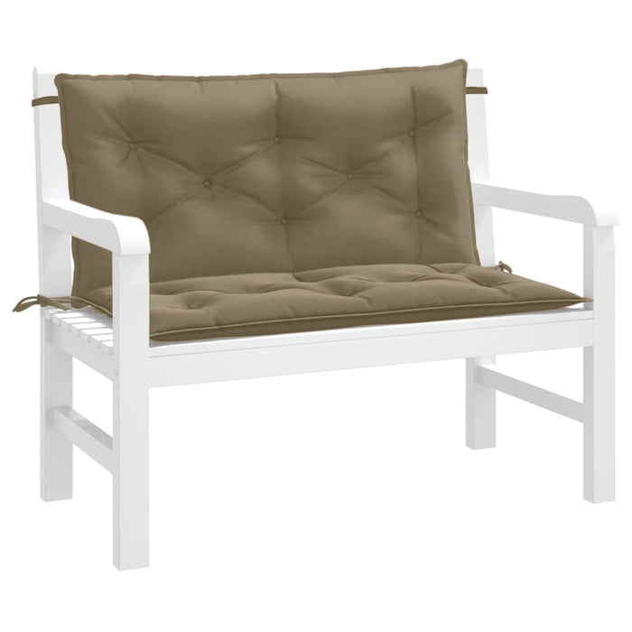 Pernă bancă de grădină 2buc melanj gri taupe 100x50x7 cm textil - WALTI WALTI