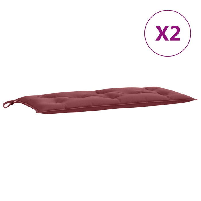 Pernă bancă de grădină 2 buc melanj roșu vin 100x50x7 cm textil - WALTI WALTI