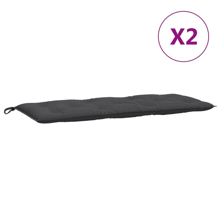 Pernă bancă de grădină 2 buc melanj antracit 120x50x7 cm textil - WALTI WALTI