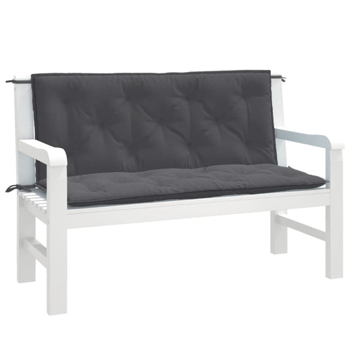 Pernă bancă de grădină 2 buc melanj antracit 120x50x7 cm textil - WALTI WALTI