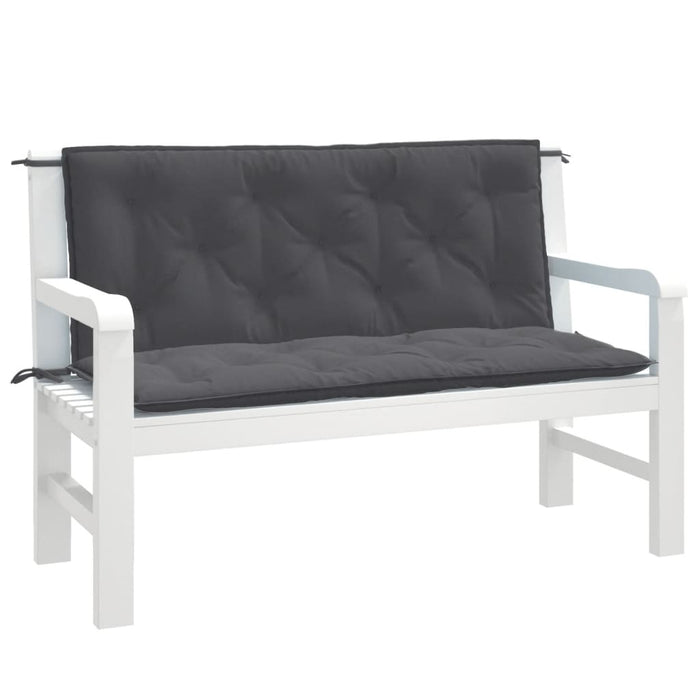 Pernă bancă de grădină 2 buc melanj antracit 120x50x7 cm textil - WALTI WALTI