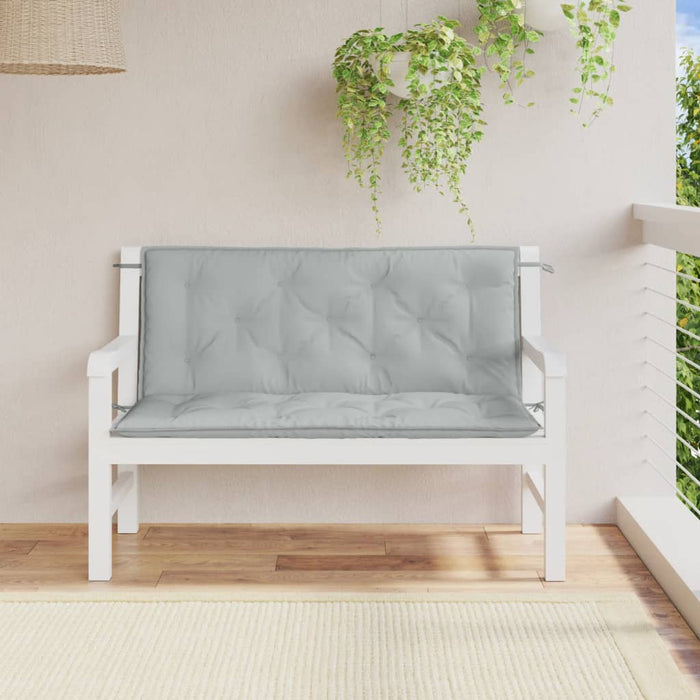 Pernă bancă de grădină 2db melanj gri deschis 120x50x7cm textil - WALTI WALTI