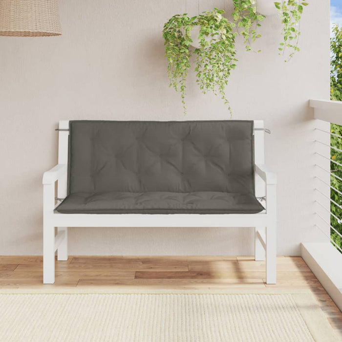 Pernă bancă de grădină 2buc melanj gri închis 120x50x7cm textil - WALTI WALTI