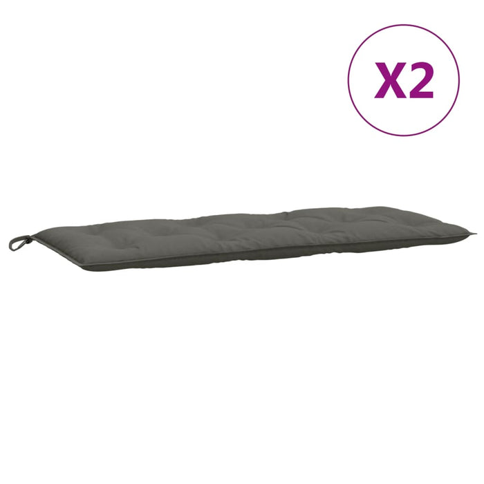 Pernă bancă de grădină 2buc melanj gri închis 120x50x7cm textil - WALTI WALTI