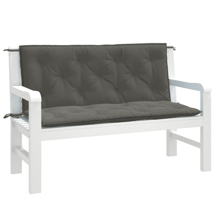 Pernă bancă de grădină 2buc melanj gri închis 120x50x7cm textil - WALTI WALTI