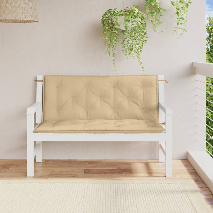 Pernă bancă de grădină, 2 buc., melanj bej, 120x50x7 cm, textil - WALTI WALTI