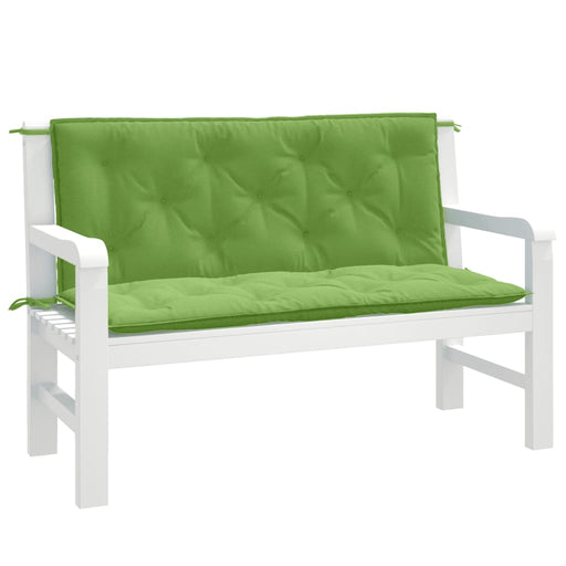 Pernă bancă de grădină, 2 buc. melanj verde, 120x50x7 cm textil - WALTI WALTI