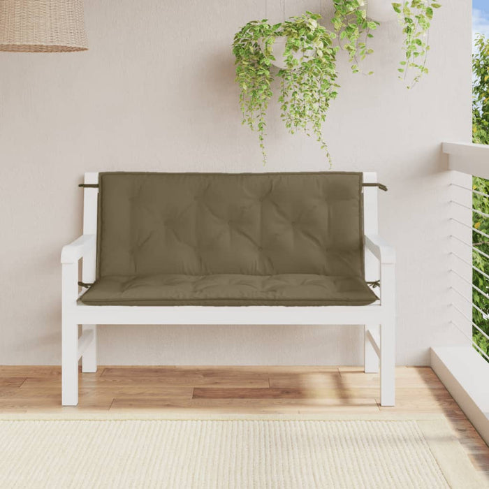 Pernă bancă de grădină 2 buc melanj gri taupe 120x50x7cm textil - WALTI WALTI