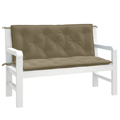 Pernă bancă de grădină 2 buc melanj gri taupe 120x50x7cm textil - WALTI WALTI