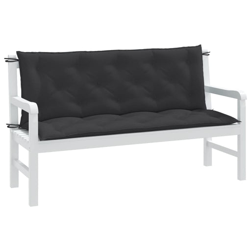 Pernă bancă de grădină 2 buc melanj antracit 150x50x7 cm textil - WALTI WALTI