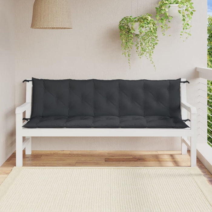 Pernă bancă de grădină 2 buc melanj antracit 180x50x7 cm textil - WALTI WALTI