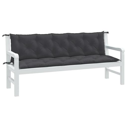 Pernă bancă de grădină 2 buc melanj antracit 180x50x7 cm textil - WALTI WALTI