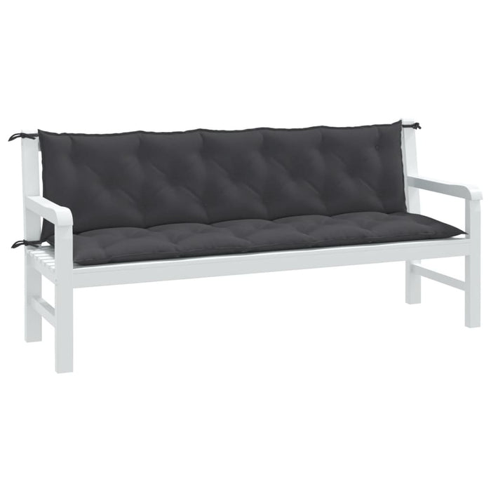 Pernă bancă de grădină 2 buc melanj antracit 180x50x7 cm textil - WALTI WALTI