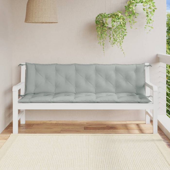 Pernă bancă de grădină 2db melanj gri deschis 180x50x7cm textil - WALTI WALTI