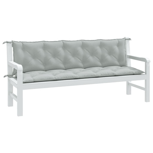 Pernă bancă de grădină 2db melanj gri deschis 180x50x7cm textil - WALTI WALTI