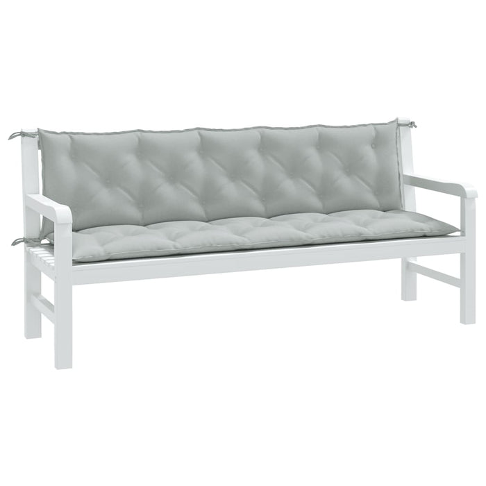 Pernă bancă de grădină 2db melanj gri deschis 180x50x7cm textil - WALTI WALTI