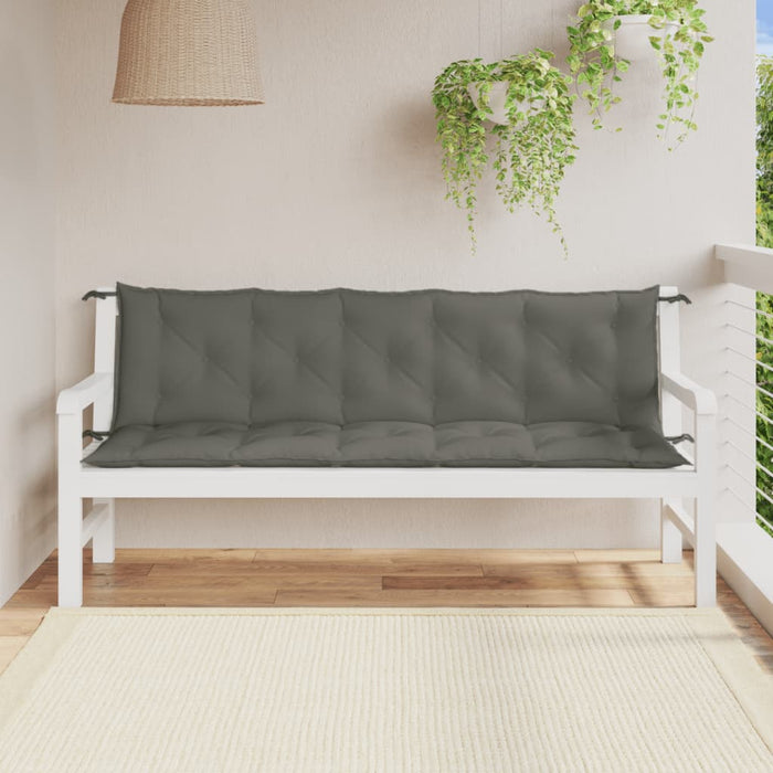Pernă bancă de grădină 2buc melanj gri închis 180x50x7cm textil - WALTI WALTI