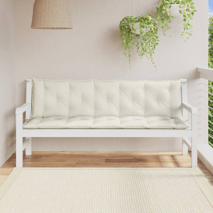 Pernă bancă de grădină, 2 buc. melanj crem, 180x50x7 cm, textil - WALTI WALTI