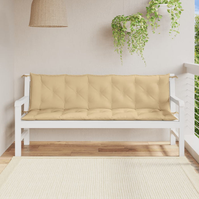 Pernă bancă de grădină, 2 buc. melanj bej, 180x50x7 cm, textil - WALTI WALTI
