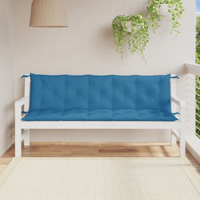 Pernă bancă de grădină 2 buc melanj albastru 180x50x7 cm textil - WALTI WALTI