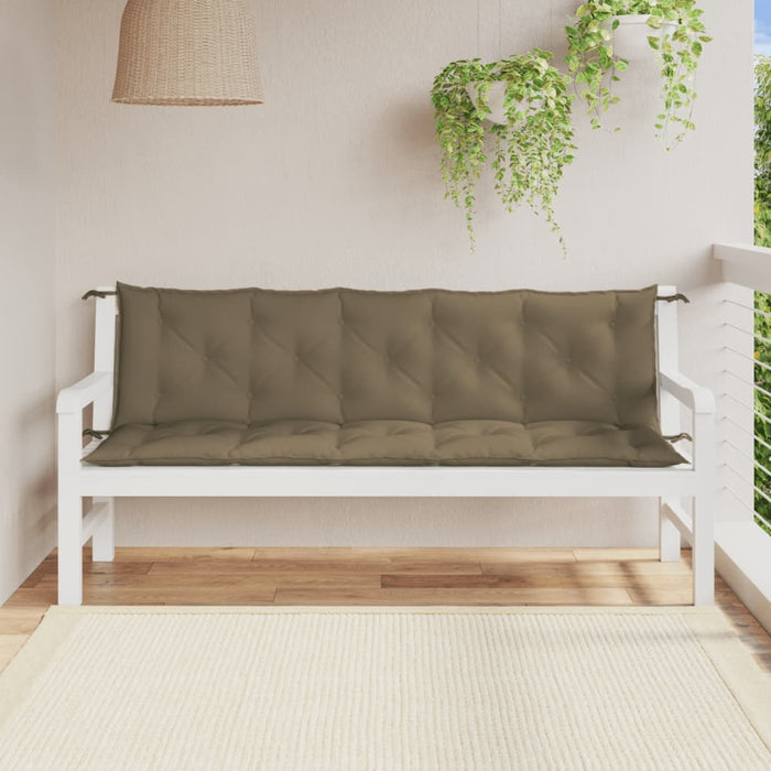 Pernă bancă de grădină, 2 buc. melanj taupe, 180x50x7 cm textil - WALTI WALTI