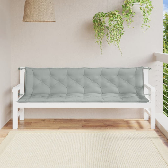 Pernă bancă de grădină 2db melanj gri deschis 200x50x7cm textil - WALTI WALTI