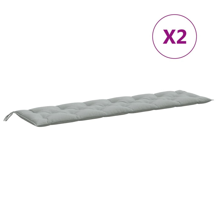 Pernă bancă de grădină 2db melanj gri deschis 200x50x7cm textil - WALTI WALTI
