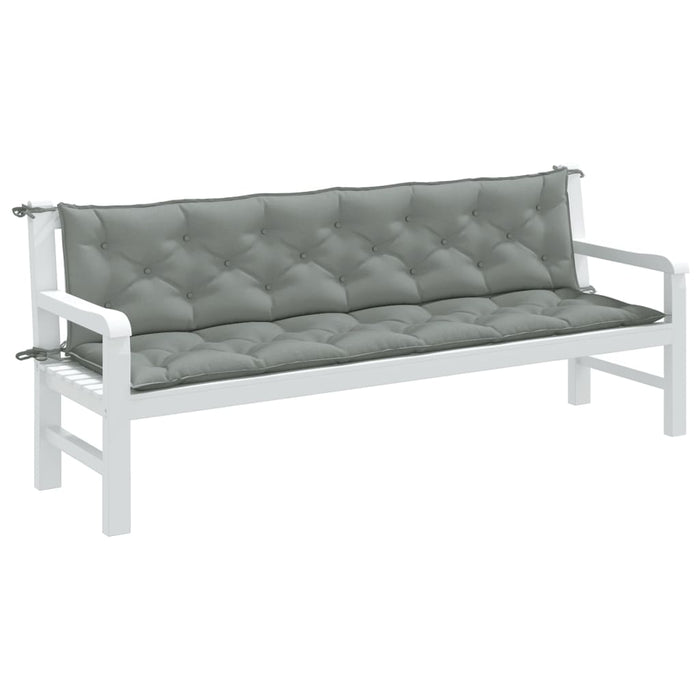 Pernă bancă de grădină 2db melanj gri deschis 200x50x7cm textil - WALTI WALTI