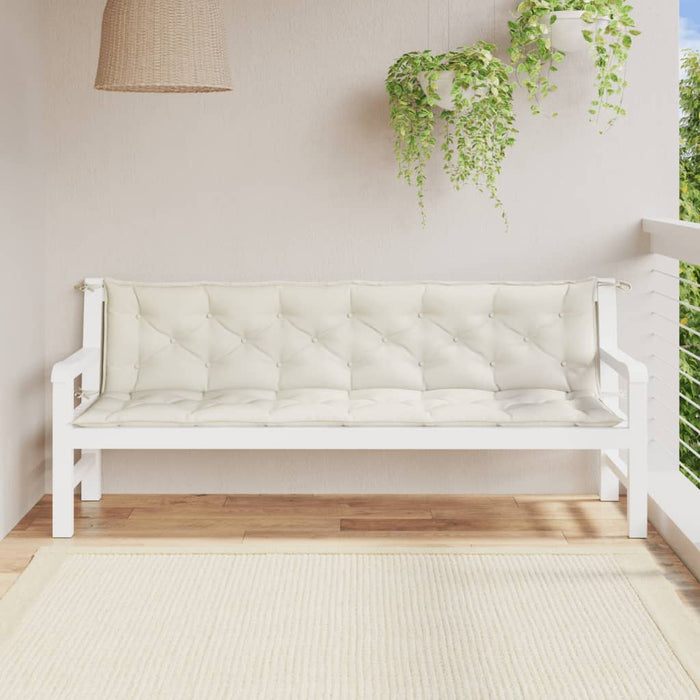 Pernă bancă de grădină, 2 buc. melanj crem, 200x50x7 cm, textil - WALTI WALTI