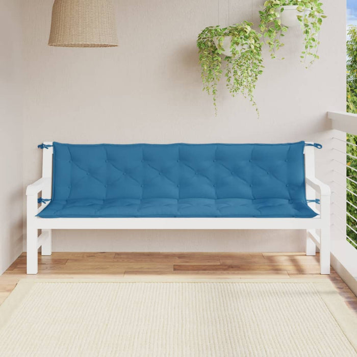 Pernă bancă de grădină 2 buc melanj albastru 200x50x7 cm textil - WALTI WALTI
