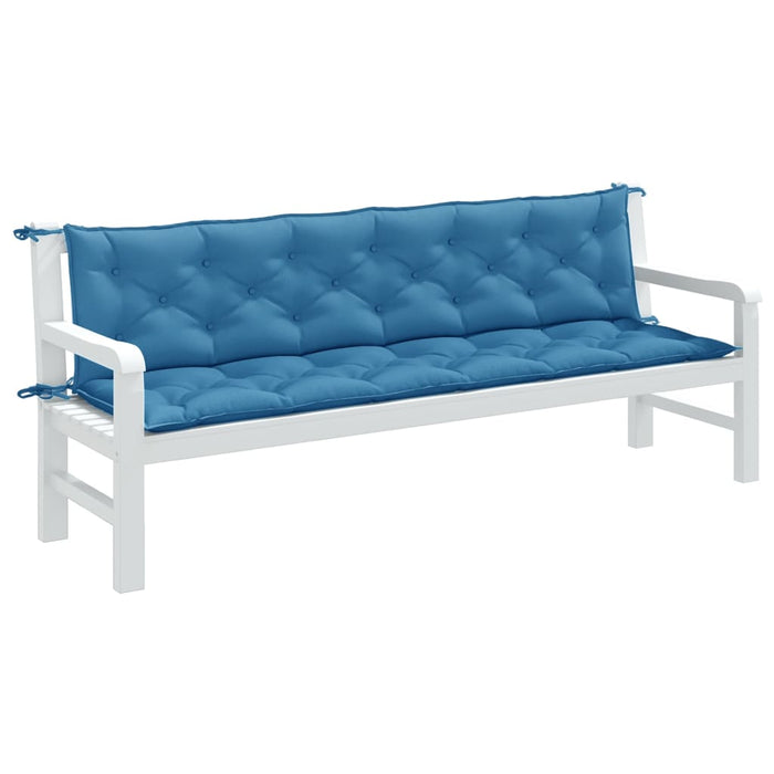 Pernă bancă de grădină 2 buc melanj albastru 200x50x7 cm textil - WALTI WALTI