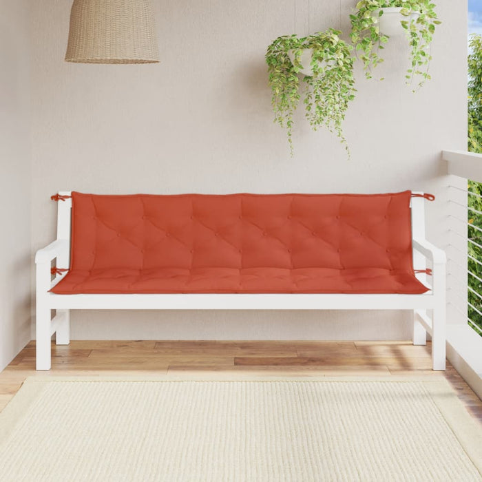 Pernă bancă de grădină 2 buc melanj roșu vin 200x50x7 cm textil - WALTI WALTI