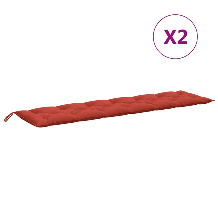 Pernă bancă de grădină 2 buc melanj roșu vin 200x50x7 cm textil - WALTI WALTI