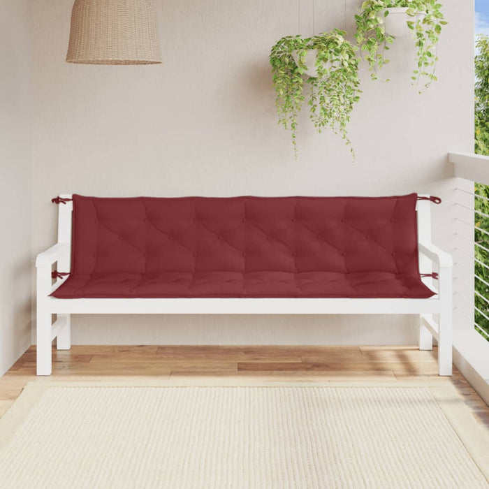 Pernă bancă de grădină 2 buc melanj roșu vin 200x50x7 cm textil - WALTI WALTI