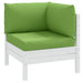 Perne de paleți, 3 buc, melanj verde aprins, material textil - WALTI WALTI