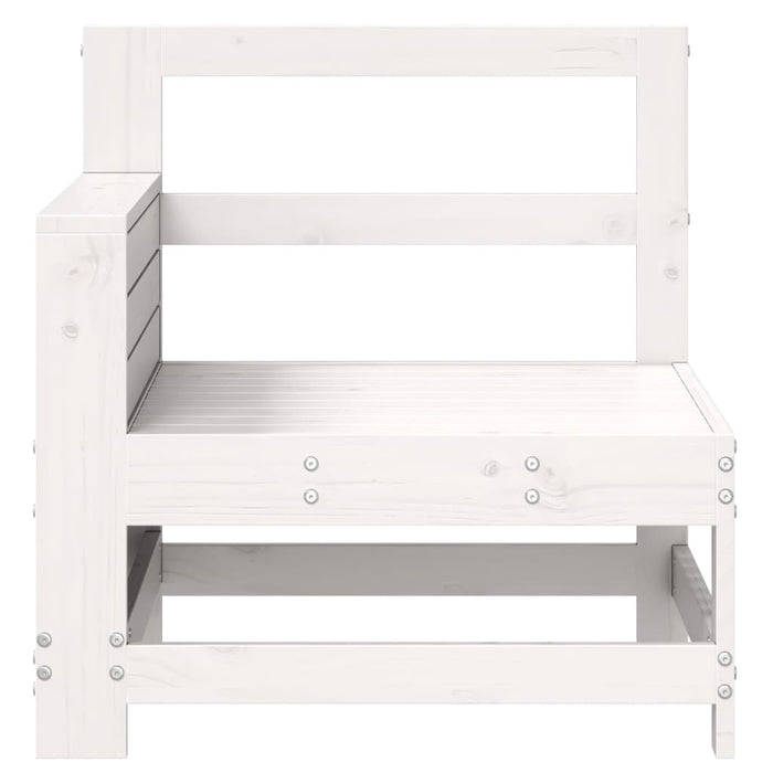 Canapea cu cotieră de grădină, alb, 69x62x70,5cm lemn masiv pin - WALTI WALTI