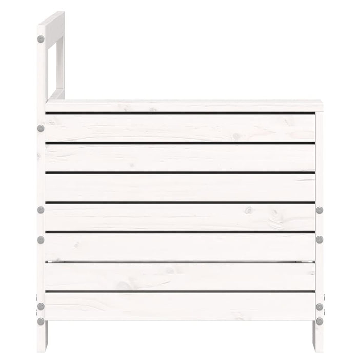 Canapea cu cotieră de grădină, alb, 69x62x70,5cm lemn masiv pin - WALTI WALTI