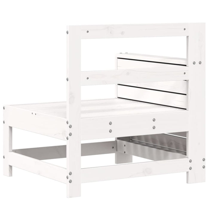 Canapea cu cotieră de grădină, alb, 69x62x70,5cm lemn masiv pin - WALTI WALTI